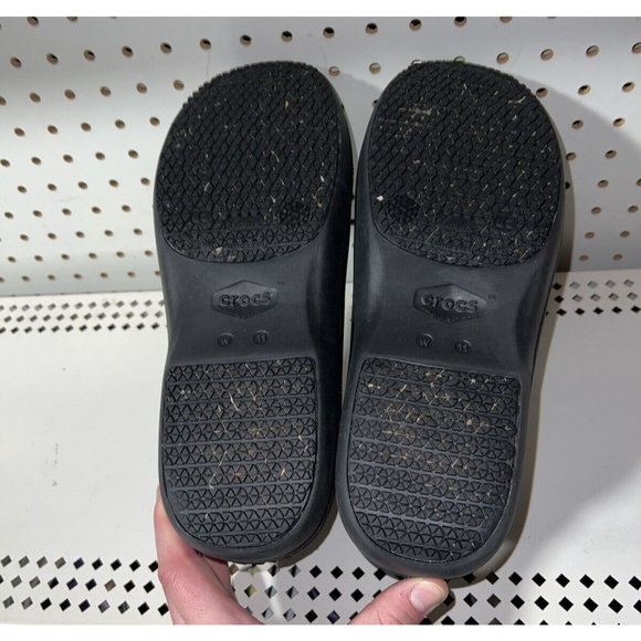 Crocs Neria Pro Womens Rubber Slip On Nursing Work Clogs Size 11 Black - Picture 7 of 8